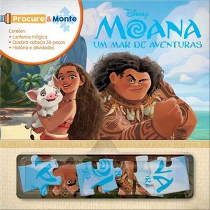 PROCURE E MONTE – MOANA – UM MAR DE AVENTURAS - COM LANTERNA MAGICA, QUEBRA-CABECA, HISTORIA E ATIVIDADES