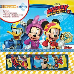 PROCURE E MONTE – MICKEY – AVENTURAS SOBRE RODAS - COM LANTERNA MAGICA, QUEBRA-CABECA, HISTORIA E ATIVIDADES
