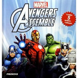 MARVEL - AVENGERS ASSEMBLE - HISTORIAS DIVERTIDAS - CONTEM 5 QUEBRA-CABECAS