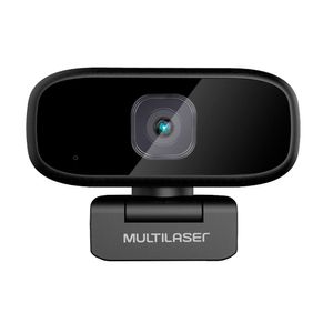 Webcam Full HD 1080p Foco Automático Rotação 360° Microfone Integrado Preto Multilaser - WC052