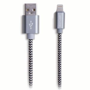 Cabo Lightning Macho e USB-A para iPhone com Cabo de 1,5 Metros e Material em Nylon Multilaser - WI343