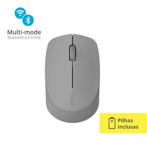 Mouse Rapoo Bluetooth + 2.4 Ghz Grey Garantia 5 Anos Com Pilha - M100