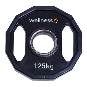 Anilha Poliuretano Furacao Olímpica 12 Faces com Pegada 1,25KG Wellness - WK015