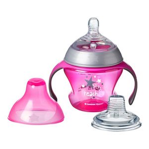 Copo de Transicao Sippee Tommee Tippee +Bico Extra 1 Und 50Z/150ML- Rosa - TT020