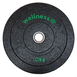 Anilha Olímpica Borracha New Bumper Plate 10kg Verde Wellness - WK007