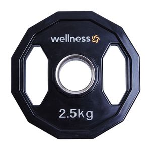 Anilha Poliuretano Furacão Olímpica 12 Faces com Pegada 2,50kg Wellness - WK017