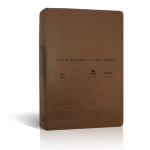 BIBLIA NVI BILINGUE PORTUGUES/INGLES - CAPA LUXO MARROM