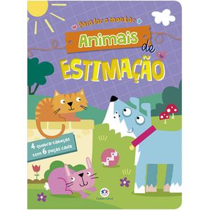PARA LER E MONTAR - ANIMAIS DE ESTIMACAO - 4 QUEBRA-CABECAS COM 6 PECAS