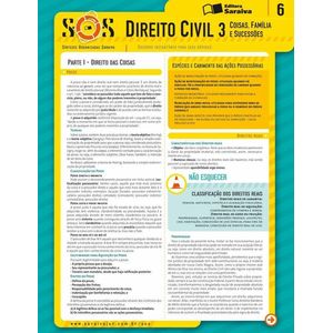 COLECAO SOS - SINTESES ORGANIZADAS SARAIVA V06 - DIREITO CIVIL 3