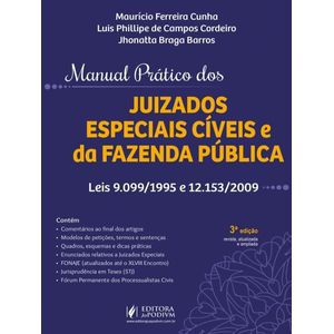 MANUAL PRATICO DOS JUIZADOS ESPECIAIS - CIVEL, CRIMINAL, FEDERAL E FAZENDA PUBLICA - TEORIA E PRATICA