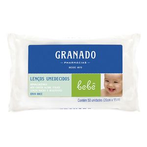 LENÇO UMEDECIDO GRANADO BEBE ERVA DOCE 50UN