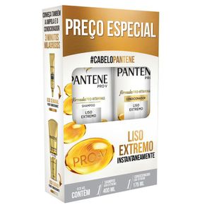 SHAMPOO PANTENE LISO EXTREMO 400ML MAIS CONDICIONADOR 175ML