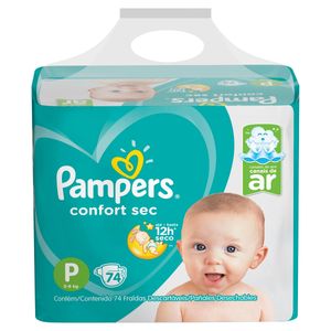FRALDA PAMPERS CONFORT SEC P 74UN