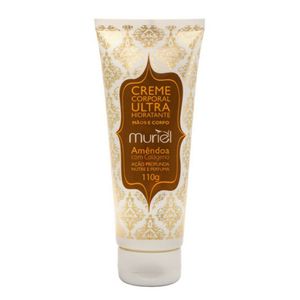 CREME CORPORAL MURIEL AMENDOA COM COLAGENO PARA MAOS E CORPO