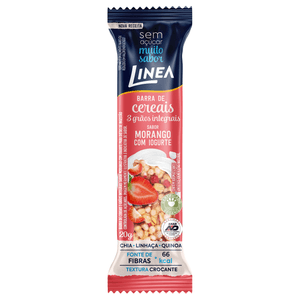 BARRA DE CEREAIS LINEA ZERO AÇUCAR MORANGO IOGURTE 20G