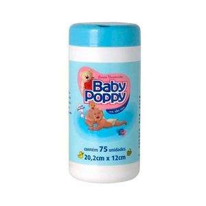LENÇO UMEDECIDO BABY POPPY AZUL 75UN
