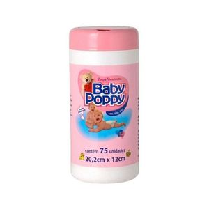LENÇO UMEDECIDO BABY POPPY ROSA 75UN