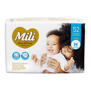 FRALDA INFANTIL MILI LOVECARE MEGA M 52UN