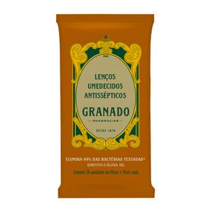 LENÇO UMEDECIDO GRANADO ANTISSEPTICO TRADICIONAL 20UN