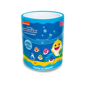 HASTES FLEXIVEIS BABY SHARK POTE 150UN