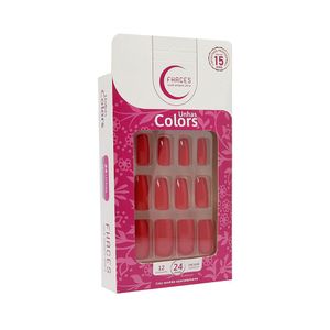 UNHAS FHACES COLORS ESCARLATE 24UN