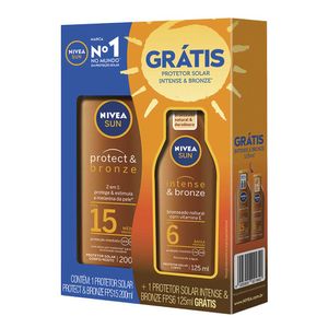 NIVEA KIT SUN PROTEC E BRONZE FPS15 200ML+ INTENSE E BRONZE