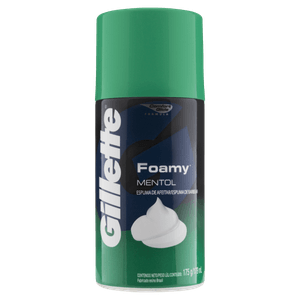 ESPUMA DE BARBEAR GILLETTE FOAMY MENTOL 175G