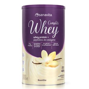 COMPLETE WHEY SANAVITA SABOR BAUNILHA 450G