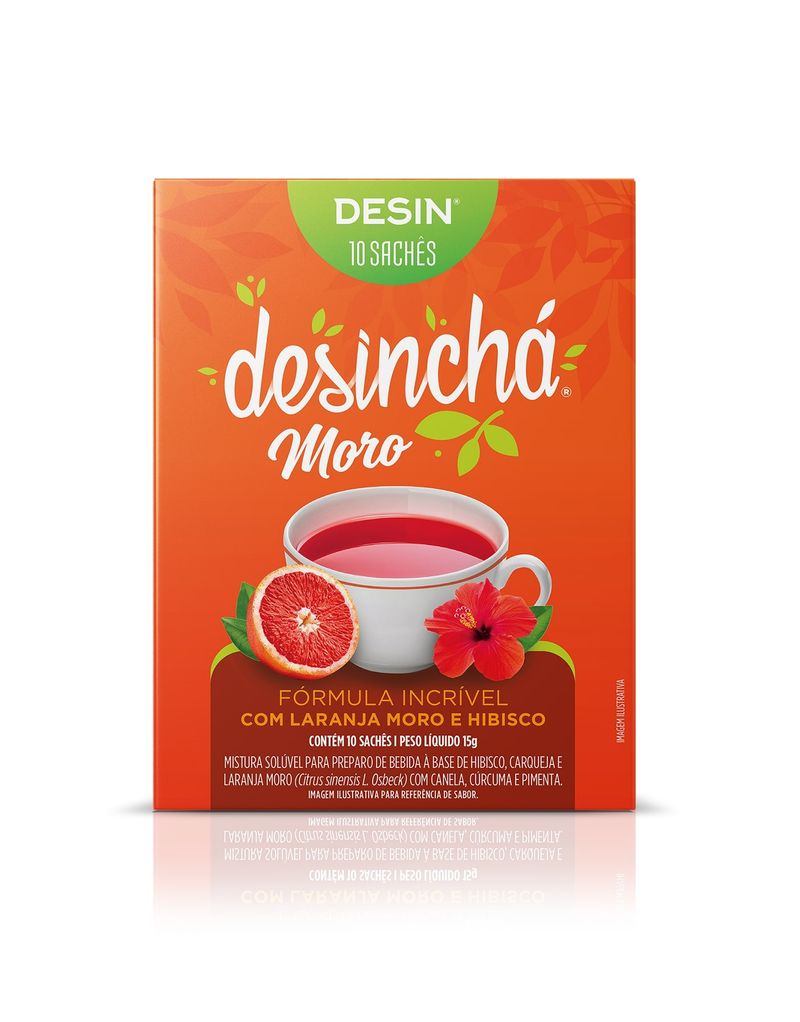 CHA DESINCHA LARANJA MORO E HIBISCO 10 SACHES