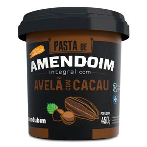 PASTA DE AMENDOIM INTEGRAL C/ AVELA E CACAU MANDUBIM 450G