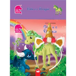 KIT UNICORNIO - ODIN E O DRAGAO COM TIARA E CENARIO