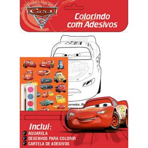 CARROS 3 - COLORINDO COM ADESIVOS E AQUARELA