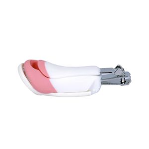 CORTADOR DE UNHAS CLINGO COM LUPA ROSA