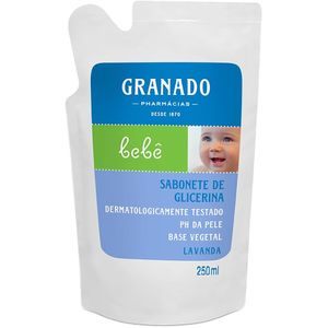 SABONETE LIQUIDO GRANADO BEBE GLICERINA LAVANDA REFIL 250ML