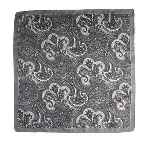 Lenço De Bolso Em Poliéster Cinza Cashmere