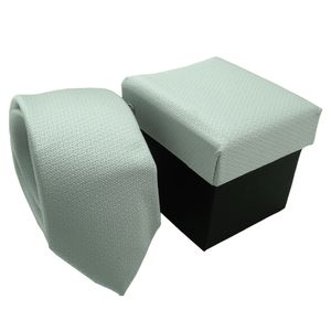 Gravata Slim Jacquard Em Poliéster Com Caixinha