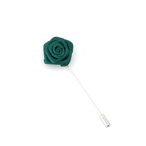 Pino De Lapela Verde Escuro Formato De Flor Rosa