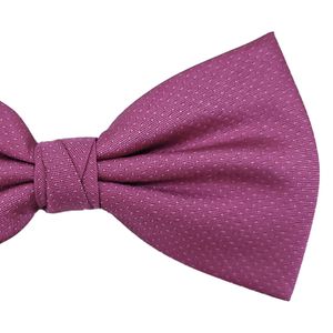Gravata Borboleta Rosa Com Pontinhos Brancos Poa