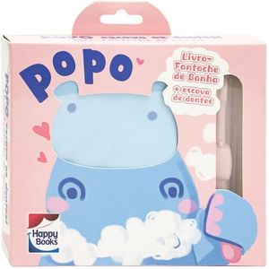 FANTOCHE DE BANHO - POPO ESCOVA OS DENTES - ROSA