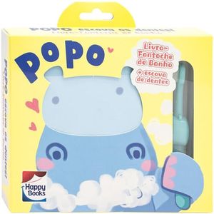 FANTOCHE DE BANHO - POPO ESCOVA OS DENTES - AMARELO