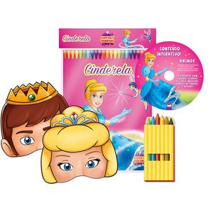 SUPERKIT DIVERTIDO - CINDERELA COM GIZ DE CERA