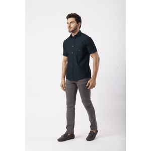 Camisa Manga Curta Custom com Bolso Verde