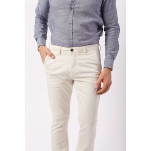 Calça de sarja c/elastano casual Cru