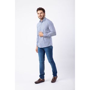 Camisa camelo m/l bordado punho Marinho