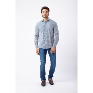 Camisa camelo m/l bordado punho Preto