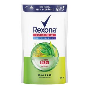 SABONETE LIQUIDO REXONA ANTIBACTERIAL ERVA DOCE REFIL 200ML