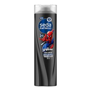 SHAMPOO SEDA HOMEN ARANHA JUNTINHOS 2X1 LIMPEZA 300L