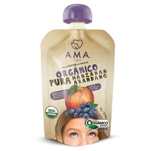 PURE DE FRUTAS AMA ORGANICO MAÇA E UVA 90G