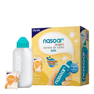 NASOAR INFANTIL LAVAGEM NASAL FRASCO + 15 ENVELOPES