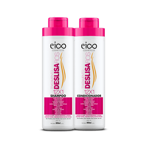 KIT EICO DESLISA FIOS SHAMPOO + CONDIONADOR  800ML+700ML